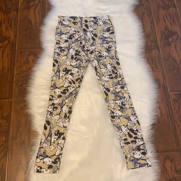 Disney LuLaRoe Mickey Mouse Yellow & Blue Leggings - Picture 1 of 3
